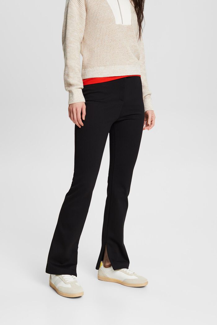 Pantaloni Punto con zip sul fondo, BLACK, detail image number 0