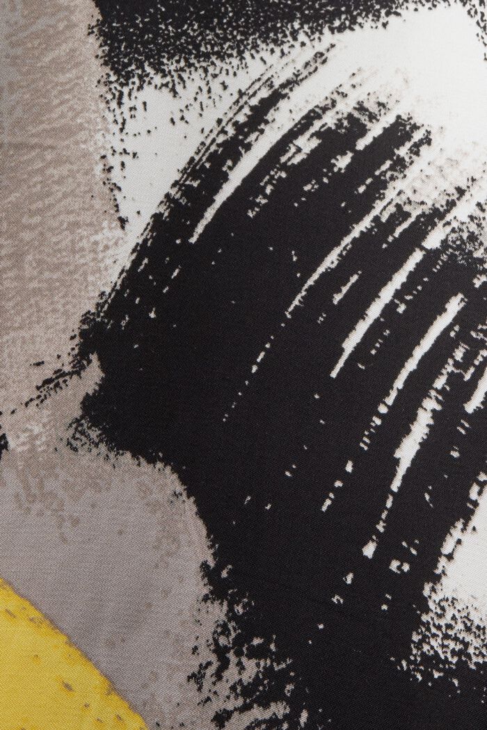 Camicia in raso stampato, BLACK, detail image number 4
