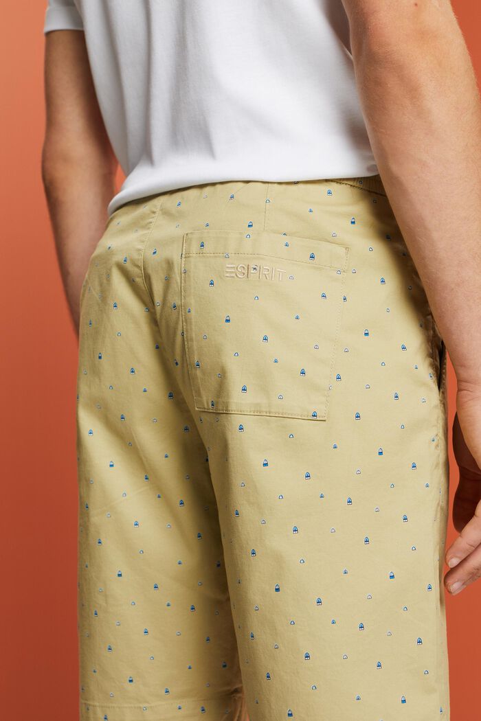 Pantaloncini da infilare a fantasia, cotone stretch, PASTEL GREEN, detail image number 4
