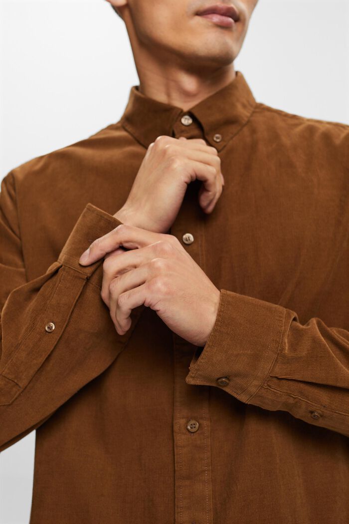 Camicia di velluto, 100% cotone, BARK, detail image number 4