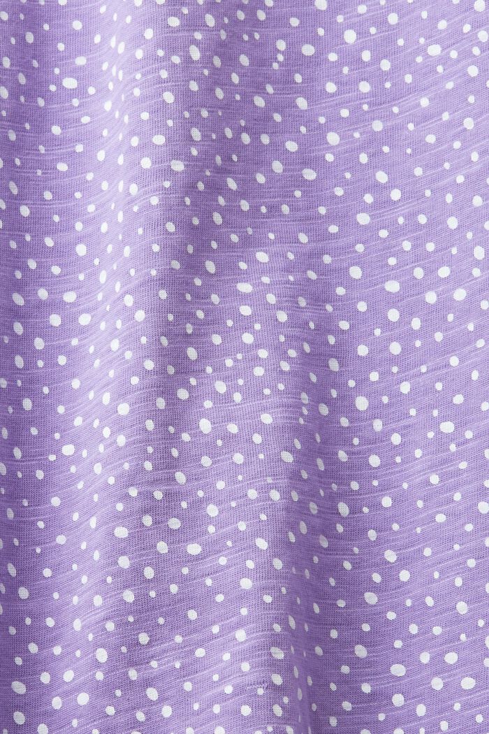 T-shirt con motivo allover, PURPLE, detail image number 4