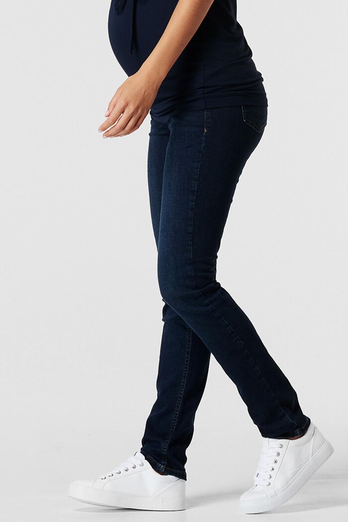 Jeans elasticizzati con fascia premaman, DARK WASHED, detail image number 3