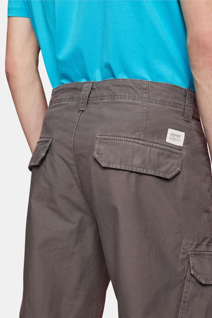 Pantaloncini cargo, 100% cotone, DARK GREY, detail image number 4