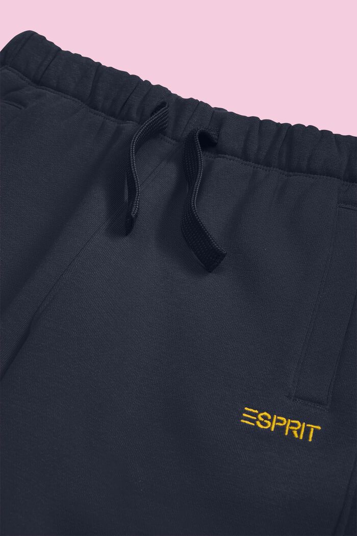 Pantaloni da ginnastica con logo in misto cotone, NAVY, detail image number 1