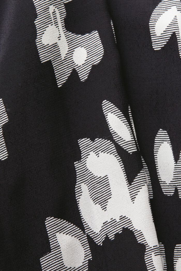 Camicia blusata stampata, BLACK, detail image number 5