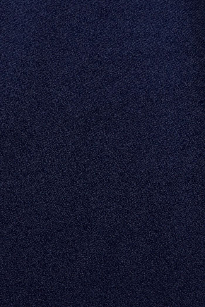 Blusa stretch con bordi tagliati a vivo, DARK BLUE, detail image number 4