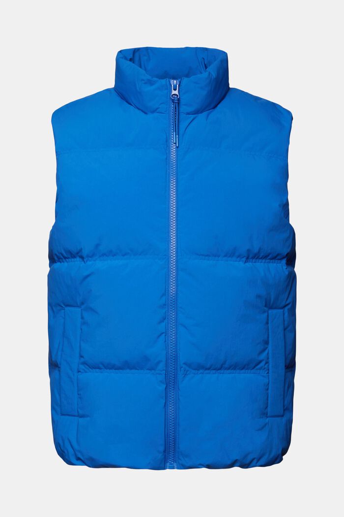 Gilet trapuntato in piumino, BRIGHT BLUE, detail image number 5