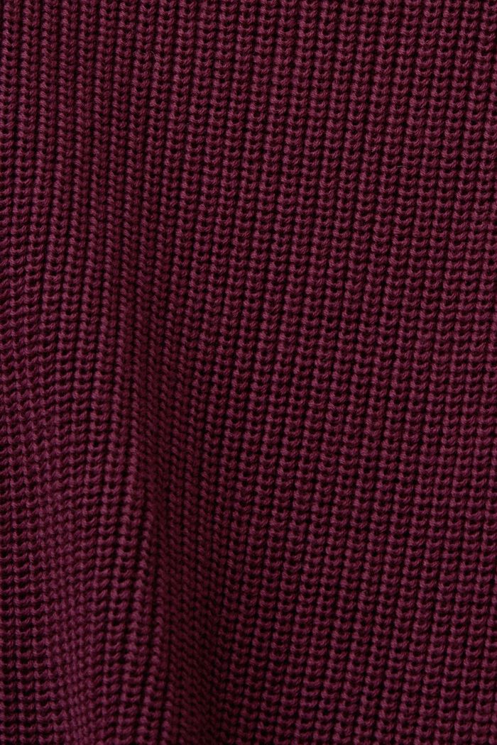 Cardigan smanicato, 100% cotone, AUBERGINE, detail image number 5