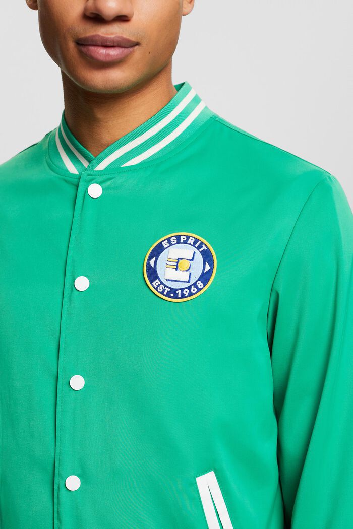 Giacca varsity con logo, GREEN, detail image number 3