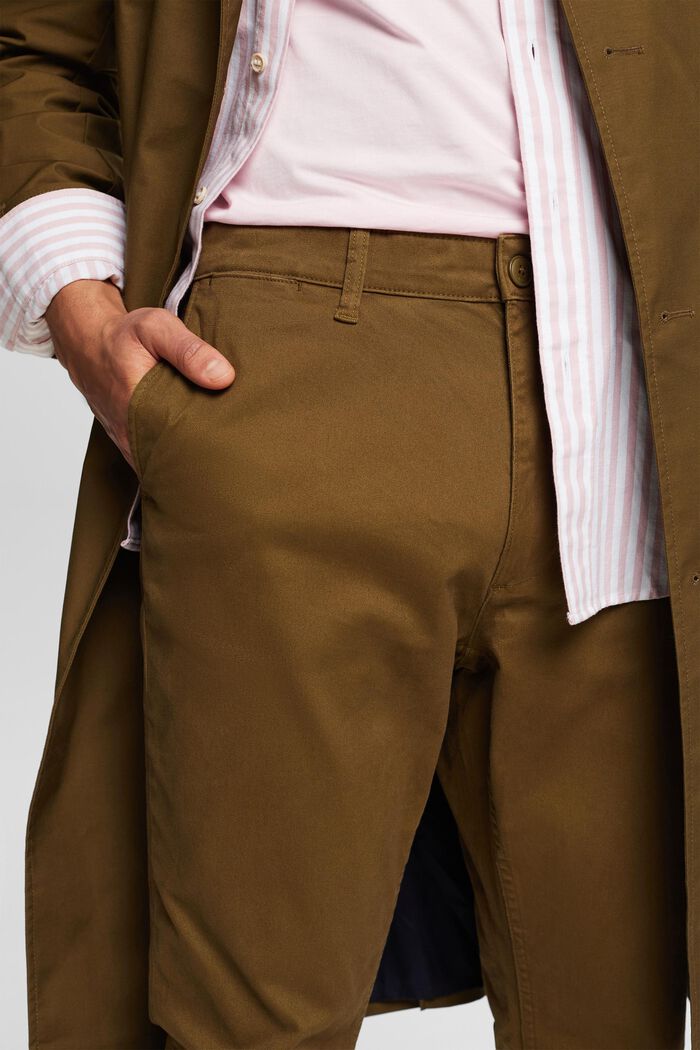 Pantaloni chino con gamba slim, KHAKI GREEN, detail image number 4
