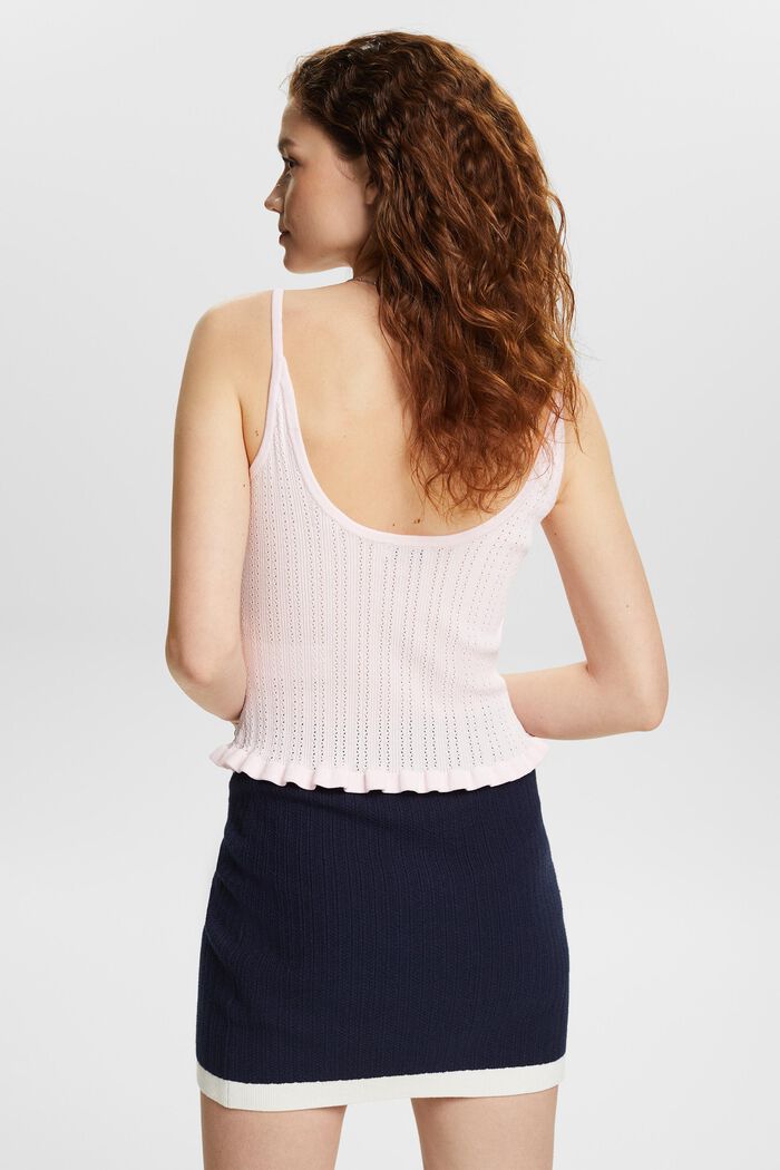 Canotta in maglia pointelle, LIGHT PINK, detail image number 2
