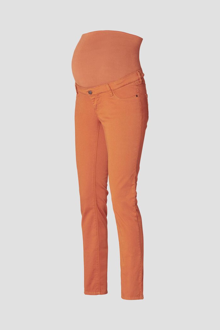 Pantaloni stretch con fascia premaman, RUST, detail image number 5