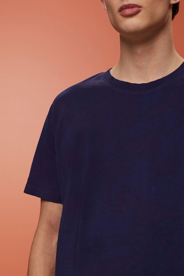 T-shirt girocollo, 100% cotone, DARK BLUE, detail image number 2