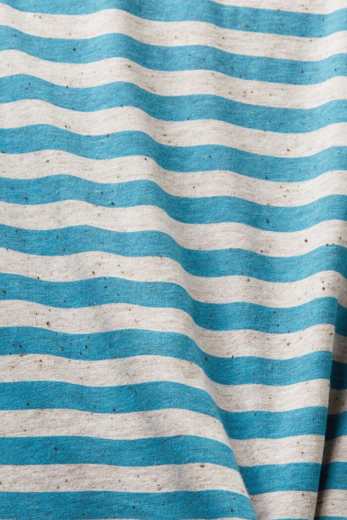 Maglia a maniche lunghe in jersey a righe, DARK TURQUOISE, detail image number 6