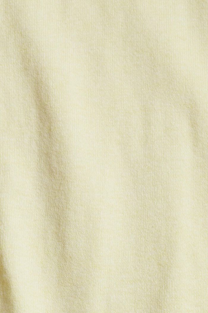 Cardigan in misto cotone biologico, PASTEL YELLOW, detail image number 4