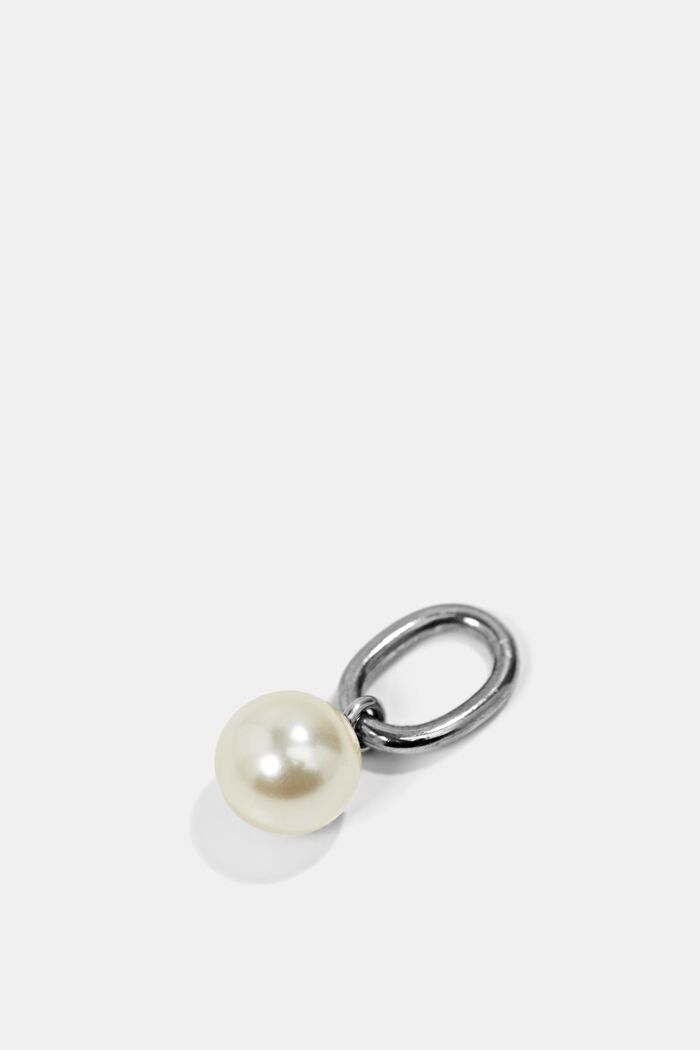 Ciondolo con perle in acciaio inossidabile, SILVER, detail image number 1