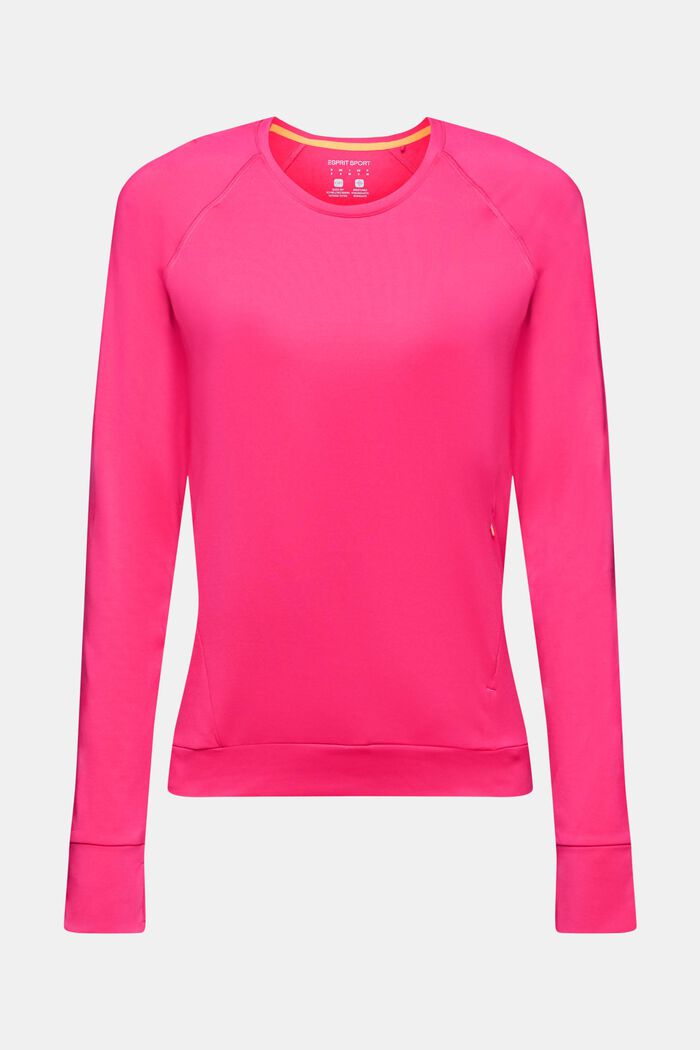 Top sportivo a maniche lunghe con E-Dry, PINK FUCHSIA, detail image number 6