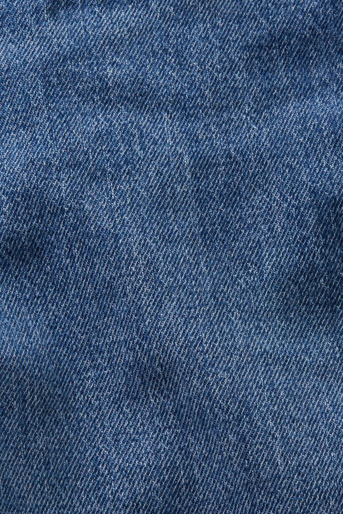 Jeans a vita molto alta con orlo sfrangiato, BLUE DARK WASHED, detail image number 5