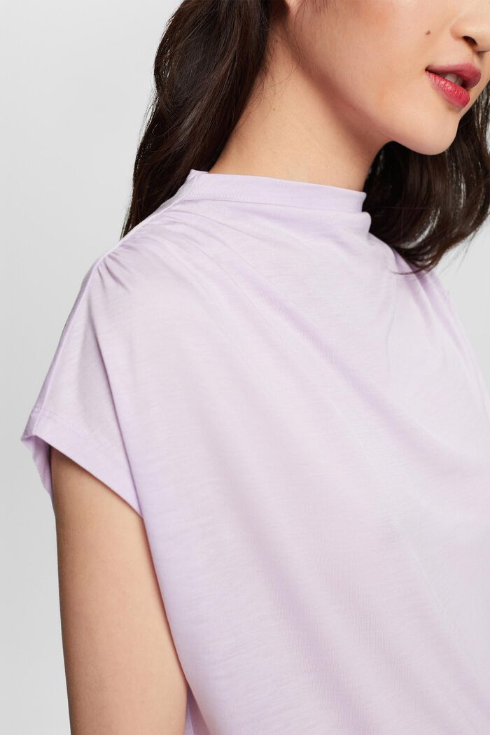 T-shirt in jersey con scollo ampio, LILAC, detail image number 2