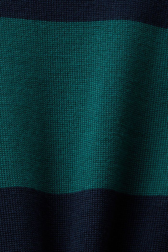 Pullover in lana a righe senza cuciture, DARK BLUE, detail image number 6