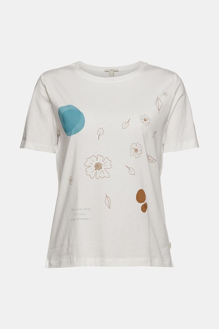 T-shirt con stampa in 100% cotone biologico, OFF WHITE, overview