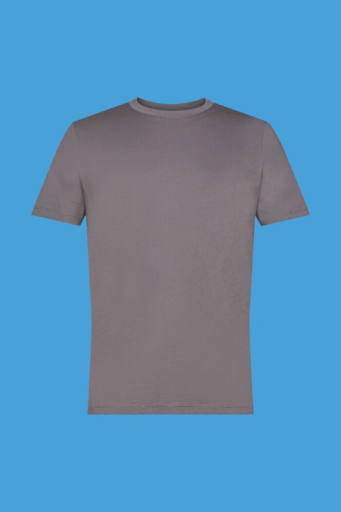 T-shirt girocollo in jersey, DARK GREY, detail image number 6