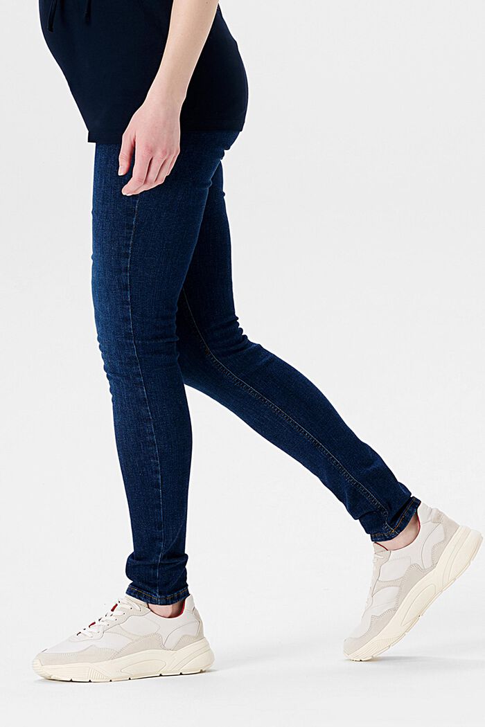Jeans skinny fit con fascia premaman, DARK WASHED, detail image number 2