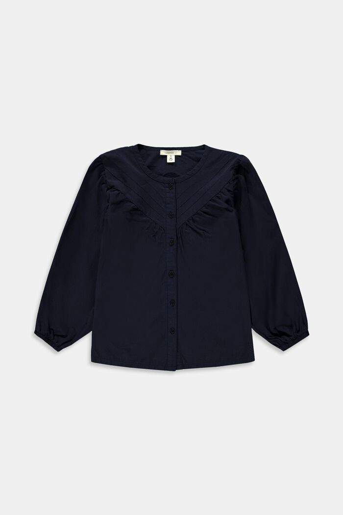 Blusa con maniche a palloncino, NAVY, detail image number 0