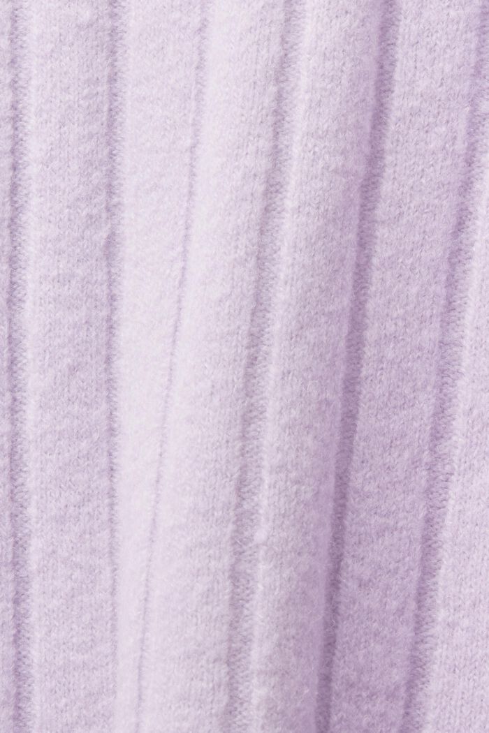 Pullover in maglia a coste piatte, LAVENDER, detail image number 5