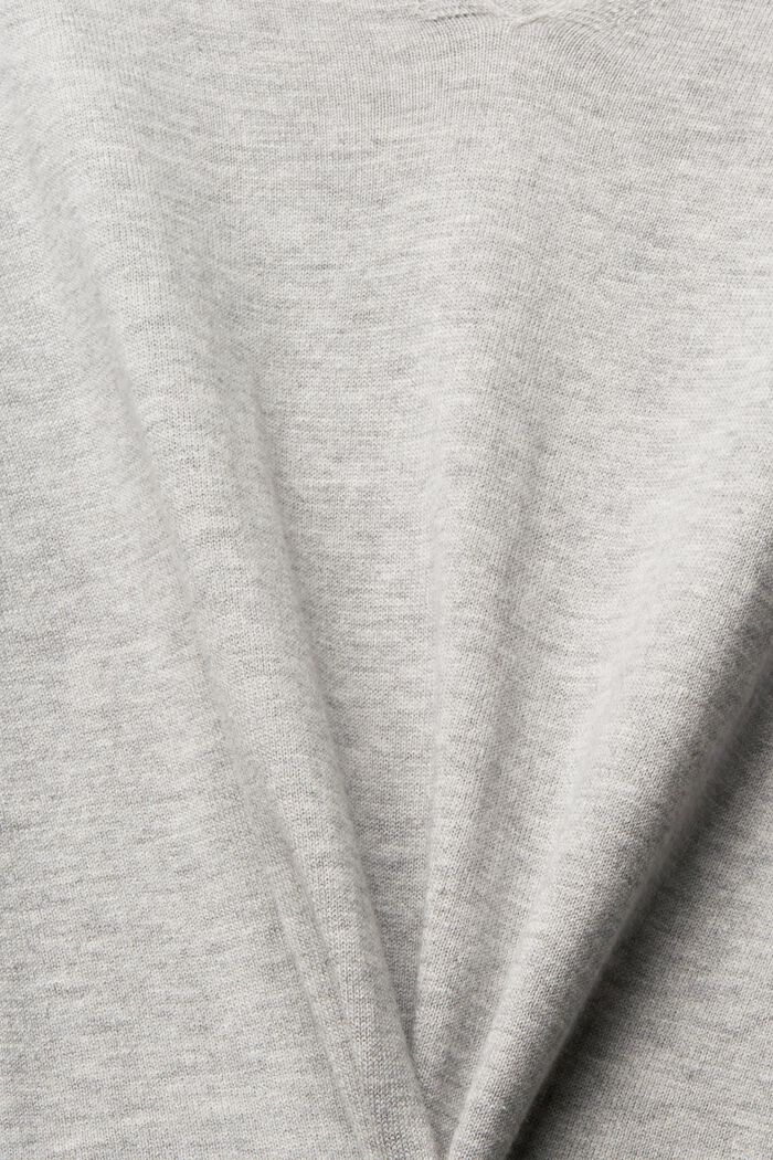 Pullover con scollo a V, LIGHT GREY, detail image number 1