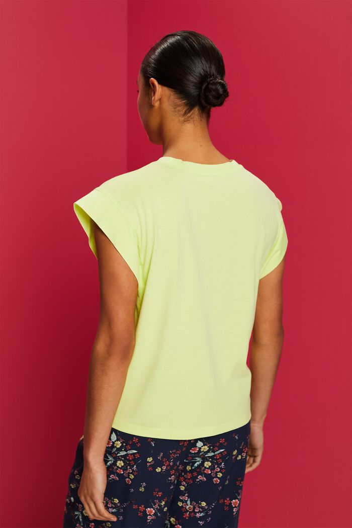 T-shirt a maniche corte a pipistrello, LIME YELLOW, detail image number 3