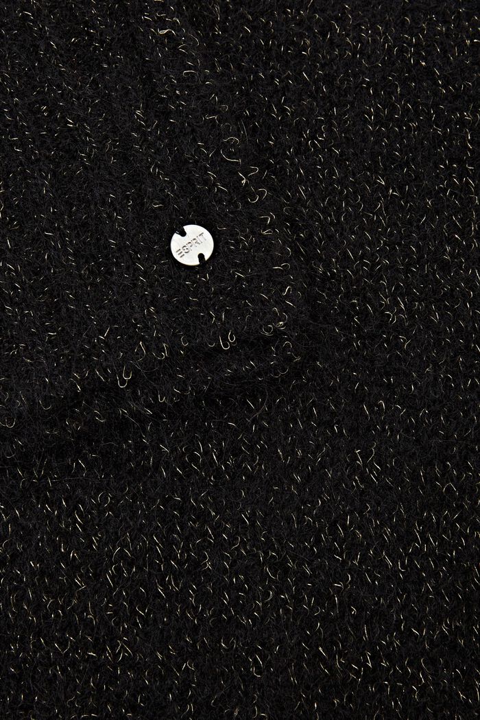 Sciarpa in misto lana e mohair, BLACK, detail image number 1