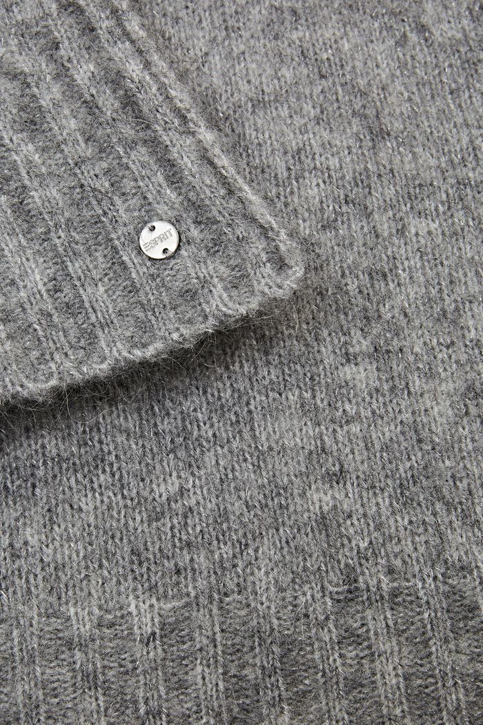 Sciarpa in misto lana e mohair, GREY, detail image number 1