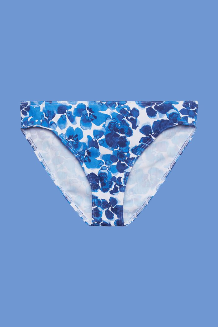 Slip da bikini a culotte a vita bassa con stampa, BLUE, detail image number 3