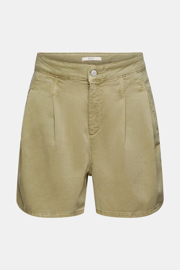 Shorts con pieghe in cintura
