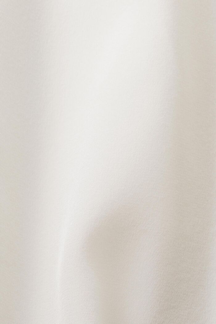Blusa in seta con scollo a V, OFF WHITE, detail image number 5