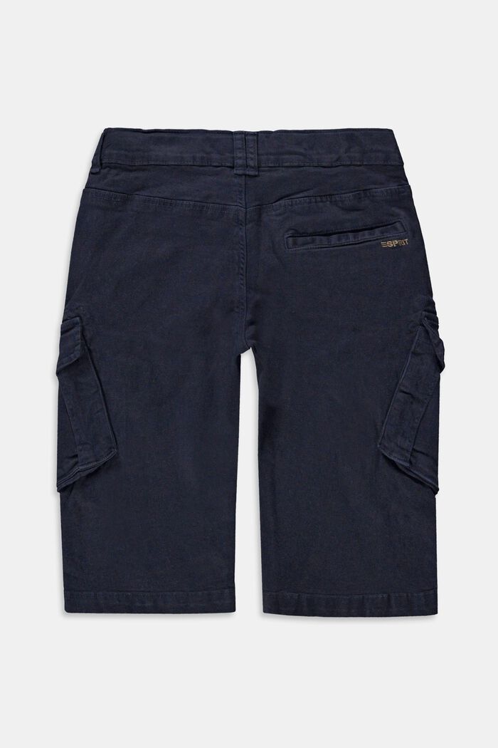 Pantaloni cargo corti con cintura regolabile, NAVY, detail image number 1