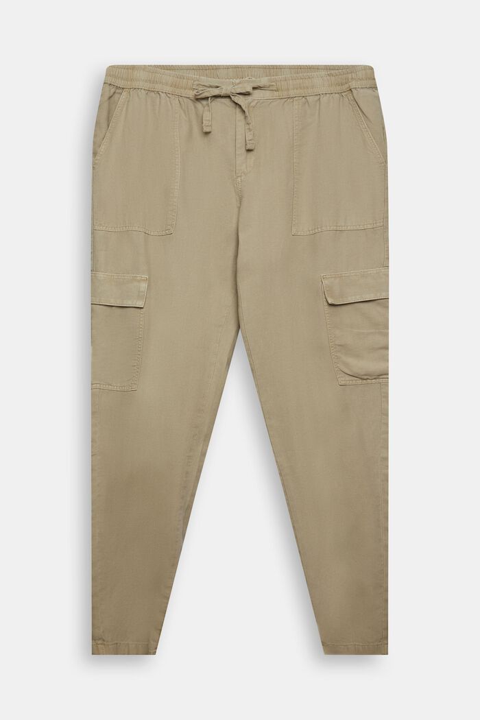 Pantaloni stile cargo in tessuto misto con TENCEL™, DUSTY GREEN, detail image number 2