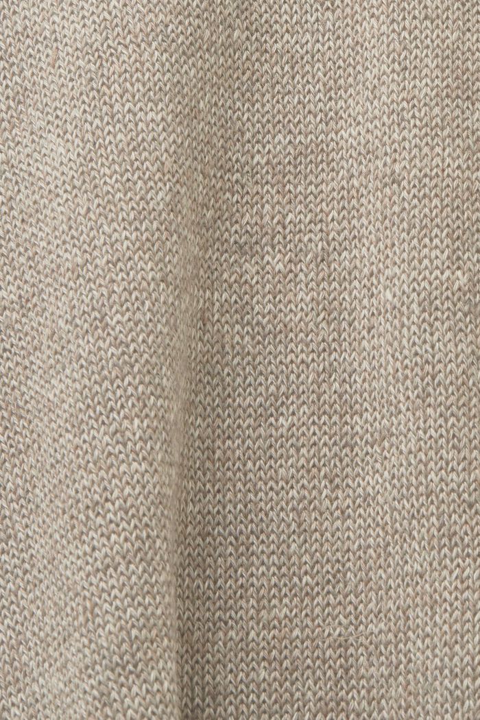 Maglione con girocollo in lino, LIGHT BROWN, detail image number 4