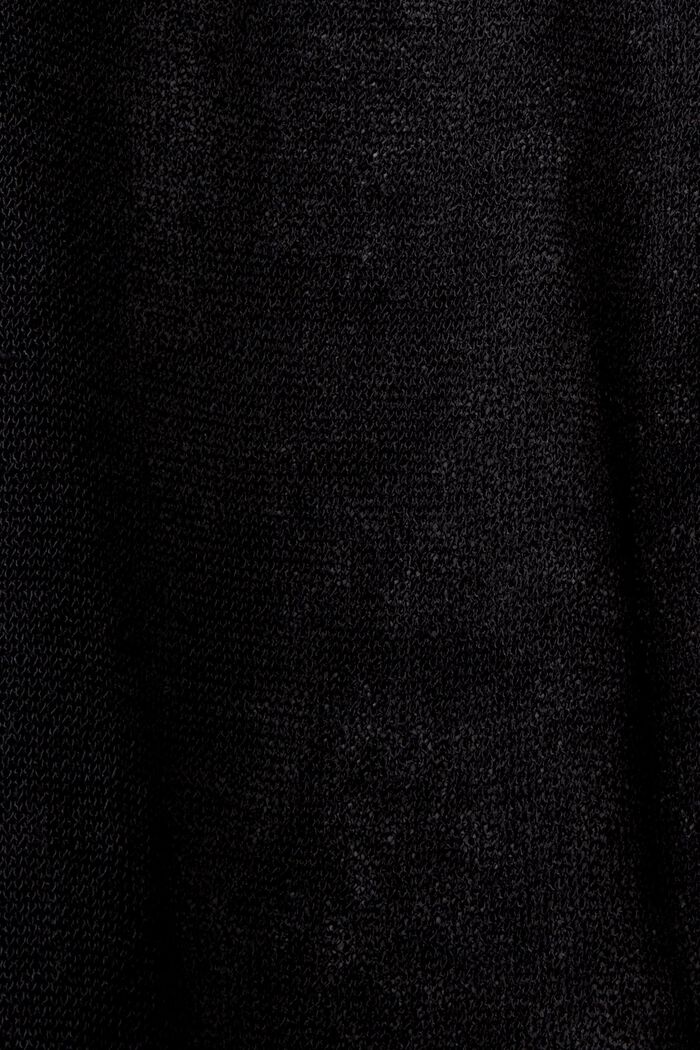 Cardigan in maglia trasparente, BLACK, detail image number 6