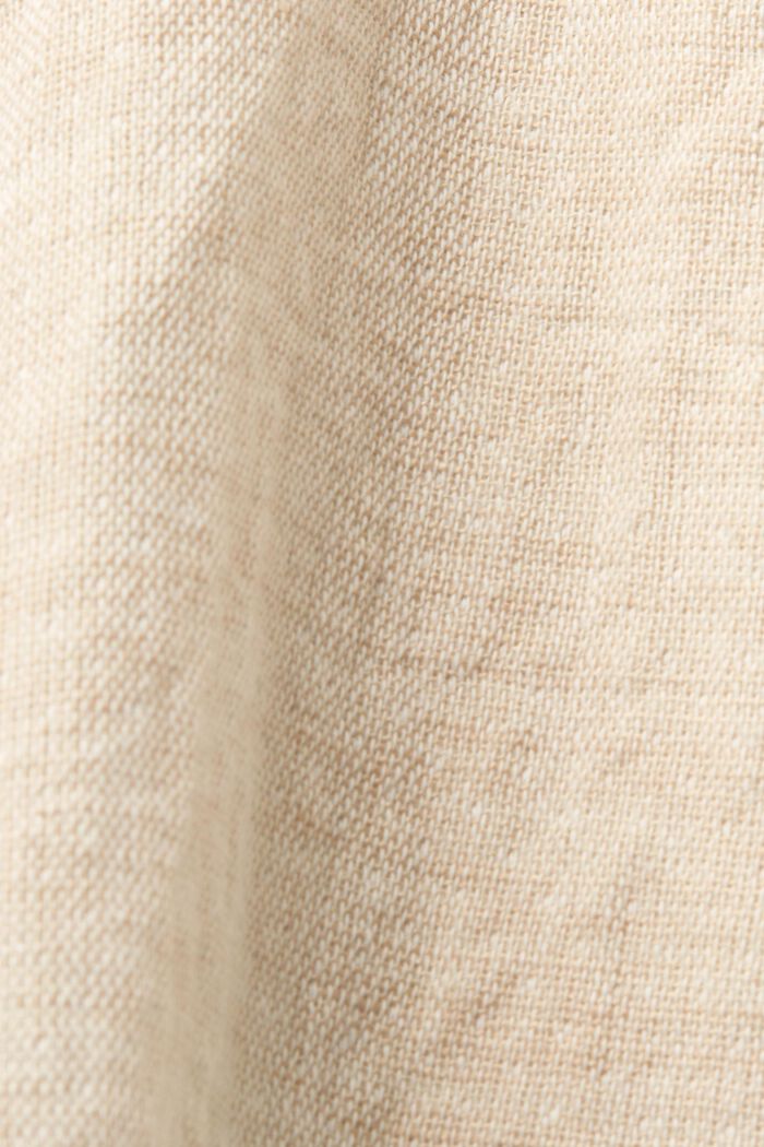 Giacca leggera in cotone e lino, SAND, detail image number 5