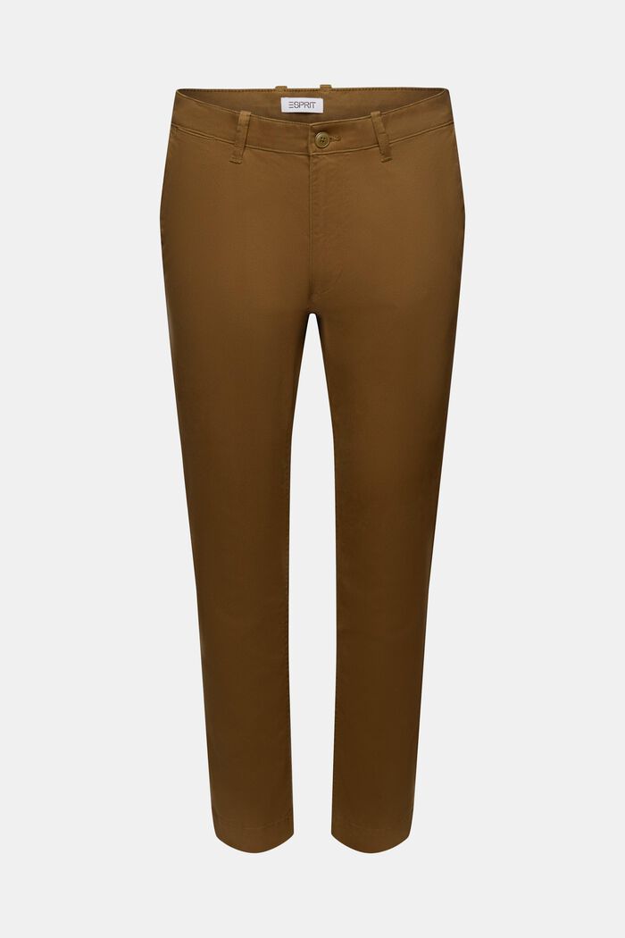 Pantaloni chino con gamba slim, KHAKI GREEN, detail image number 6