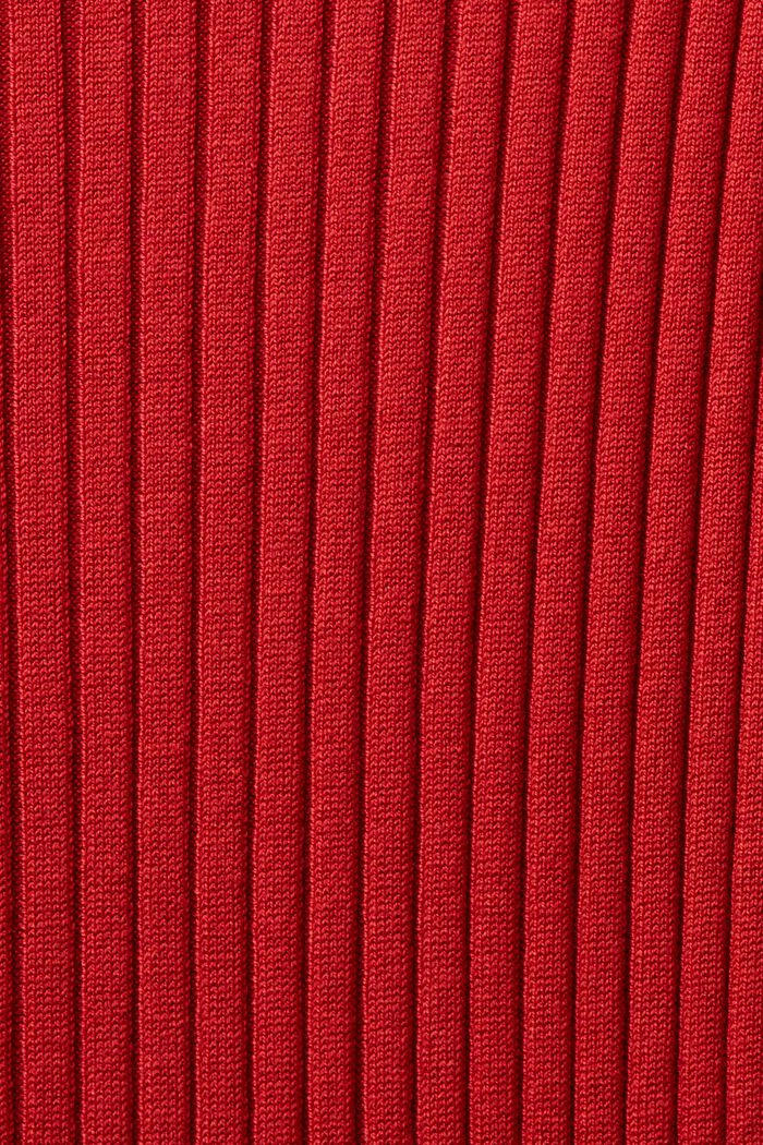 Abito maxi in maglia a coste, DARK RED, detail image number 7