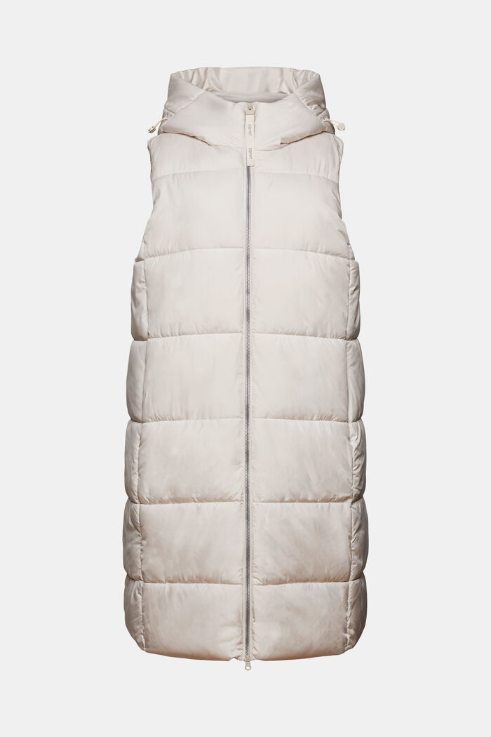 Riciclato: gilet trapuntato lungo, LIGHT BEIGE, detail image number 5