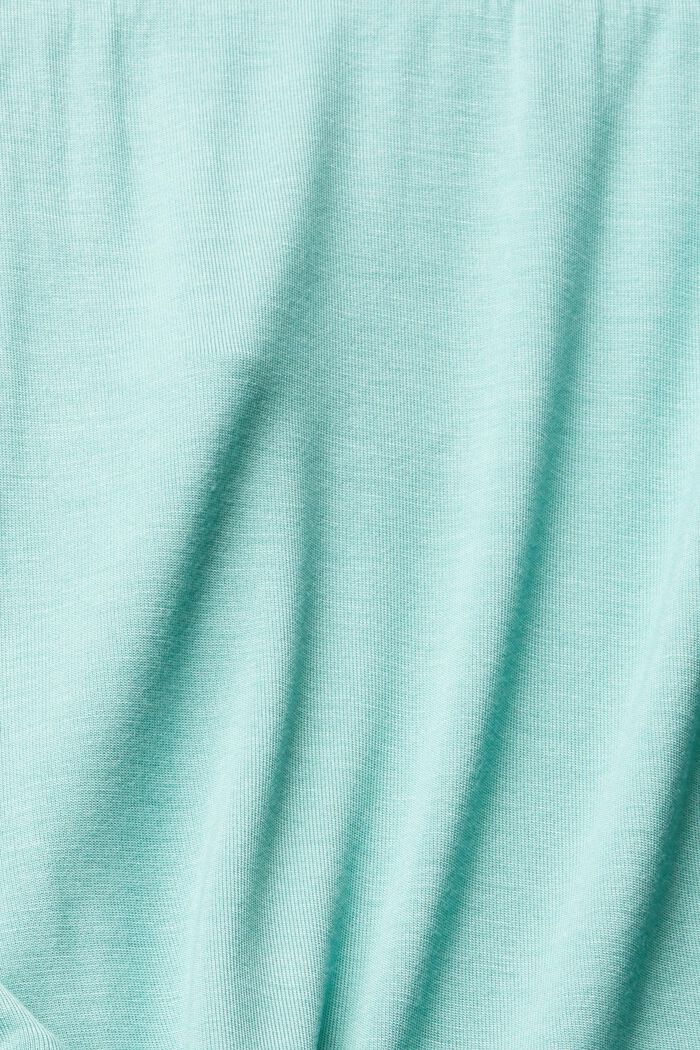 Pigiama in jersey con pizzo, LENZING™ ECOVERO, AQUA GREEN, detail image number 4