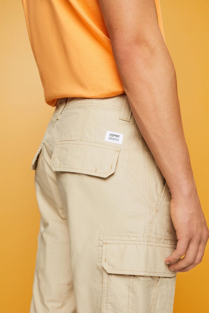 Pantaloni cargo in twill di cotone, SAND, detail image number 4