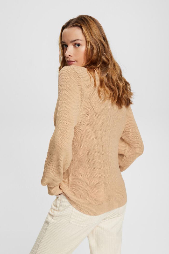 Pullover a lupetto in maglia, CREAM BEIGE, detail image number 3