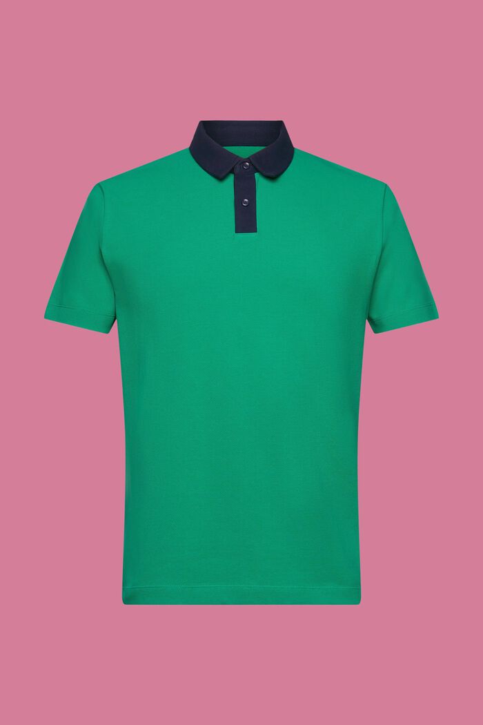 Polo in cotone piqué, GREEN, detail image number 6