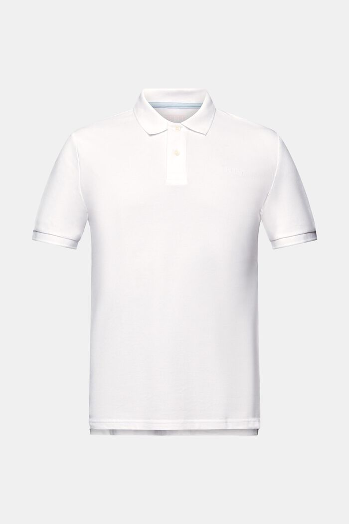 Polo in piqué, WHITE, detail image number 5