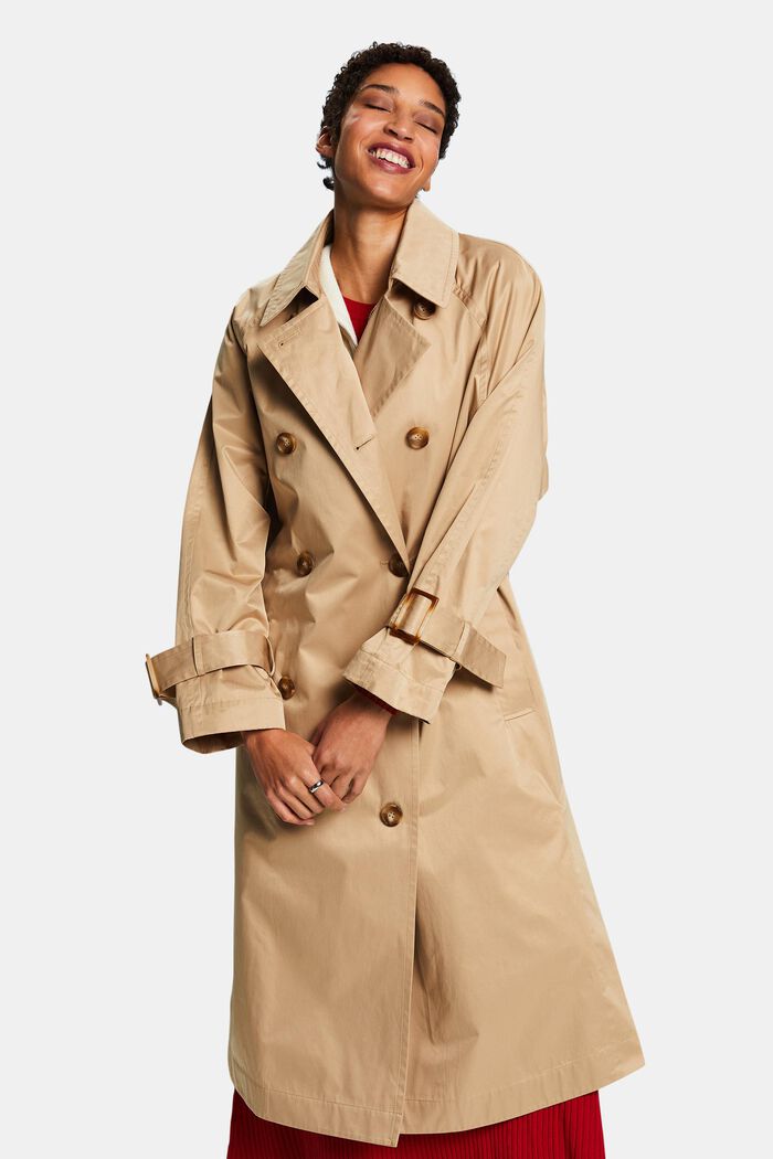 Trench doppiopetto, BEIGE, detail image number 0